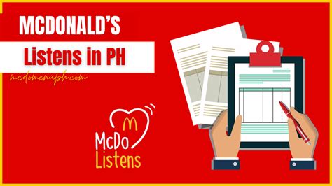 mcdo listen|McDo Listens: Shaping the Future of Dining with Your Feedback.